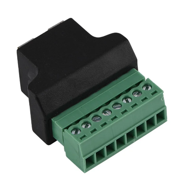 Rj45 do zacisku śrubowego 8-pinowe złącze Ethernet rj45 męskie żeńskie do 8-pinowego zacisku śrubowego Adapter sieciowy do CCTV DVR — zdjęcie produktu 6