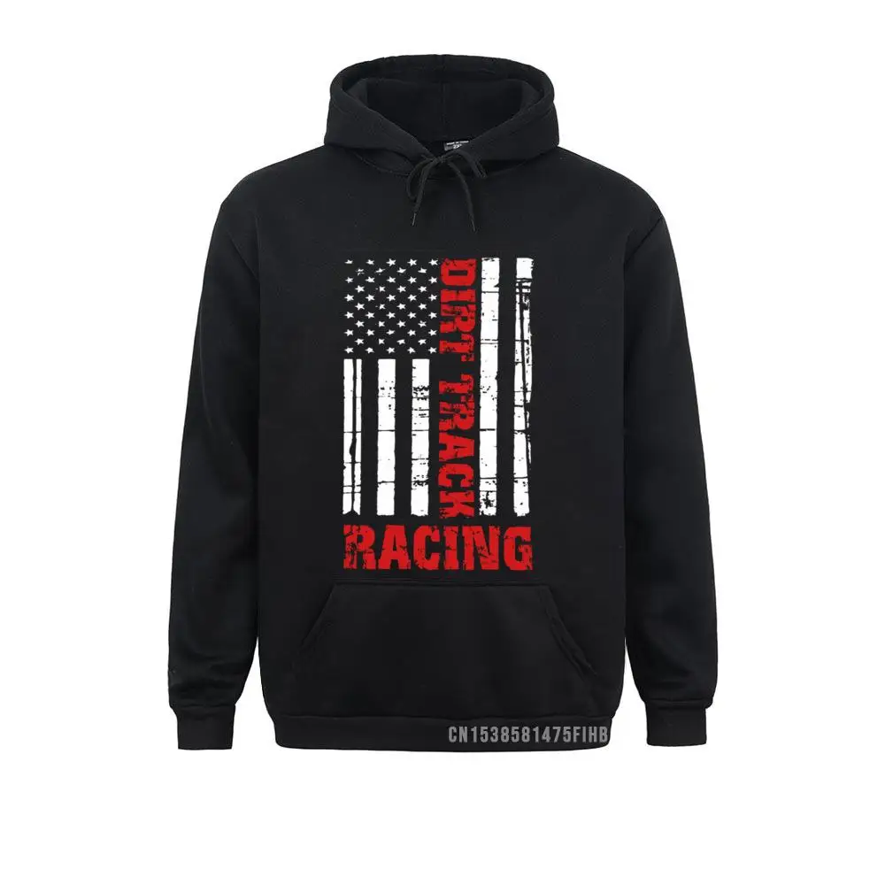 

Dirt Track Racing American Flag Hoodie Race Car Racecar Women's Hoodies Tight Winter Sweatshirts Sportswears Brand