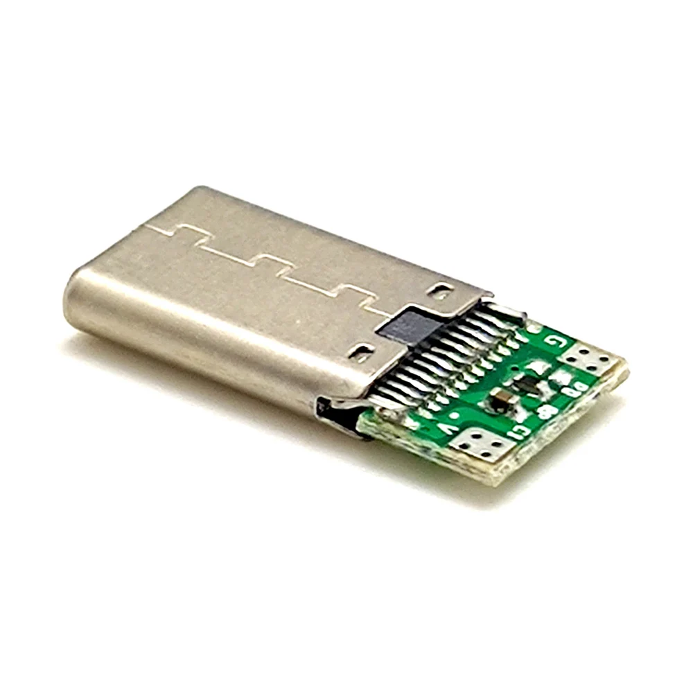 USB 3.1 Type-C Connector 24 Pin Male Receptacle Adapter to Solder Wire & Cable Splint 2.0 56K resistor PD fast charge Connector