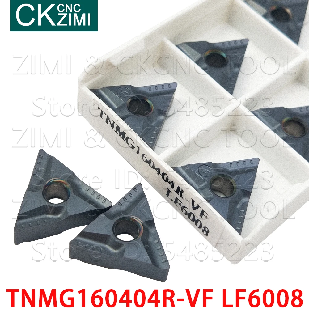 TNMG160404R-VF, LF6008, TNMG331, LF6008, твердосплавные пазовые вставки, внешняя токарная вставка, токарный станок с ЧПУ, режущий инструмент, TNMG 1604 для стали