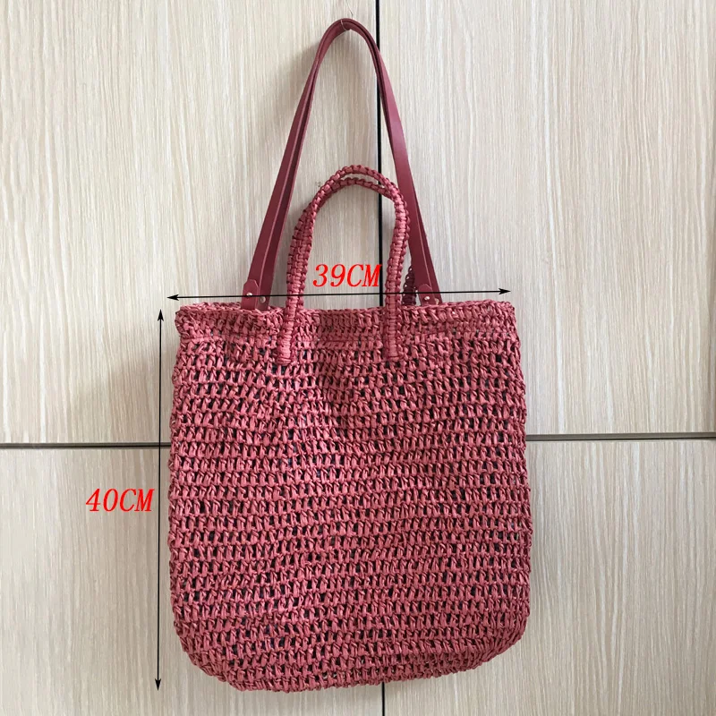 Handmade Women Handbag Designer Luxury Shoulder Bag Woven Hollow Beach Bags Summer Female Straw Bag Bohemia Large Capacity Tote