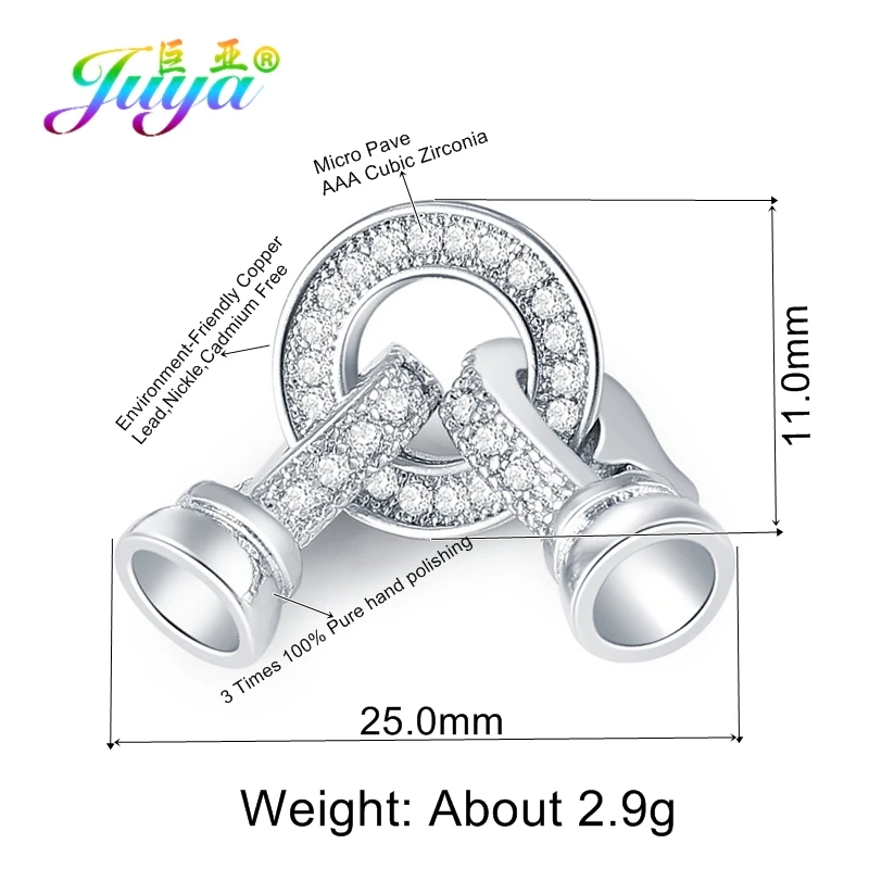 Juya DIY Schmuck Armaturen liefert Kupfer Stecker Verschluss Verschluss Zubehör für Naturstein Perlen Armband Halskette Herstellung – Detail 4