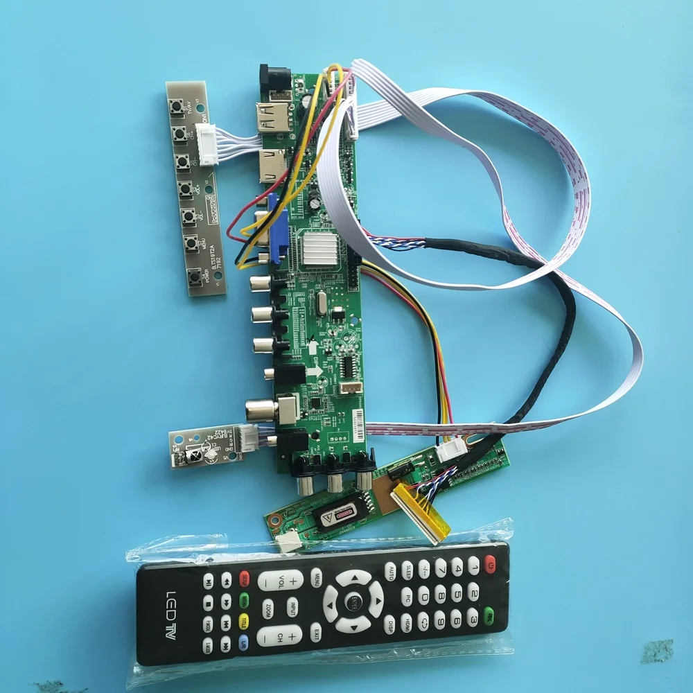 Kit For CLAA154WA05AN DVB-C DVB-T 1280X800 30pin 1 CCFL LCD remote Digital HDMI Panel Controller board TV VGA USB AV 15.4