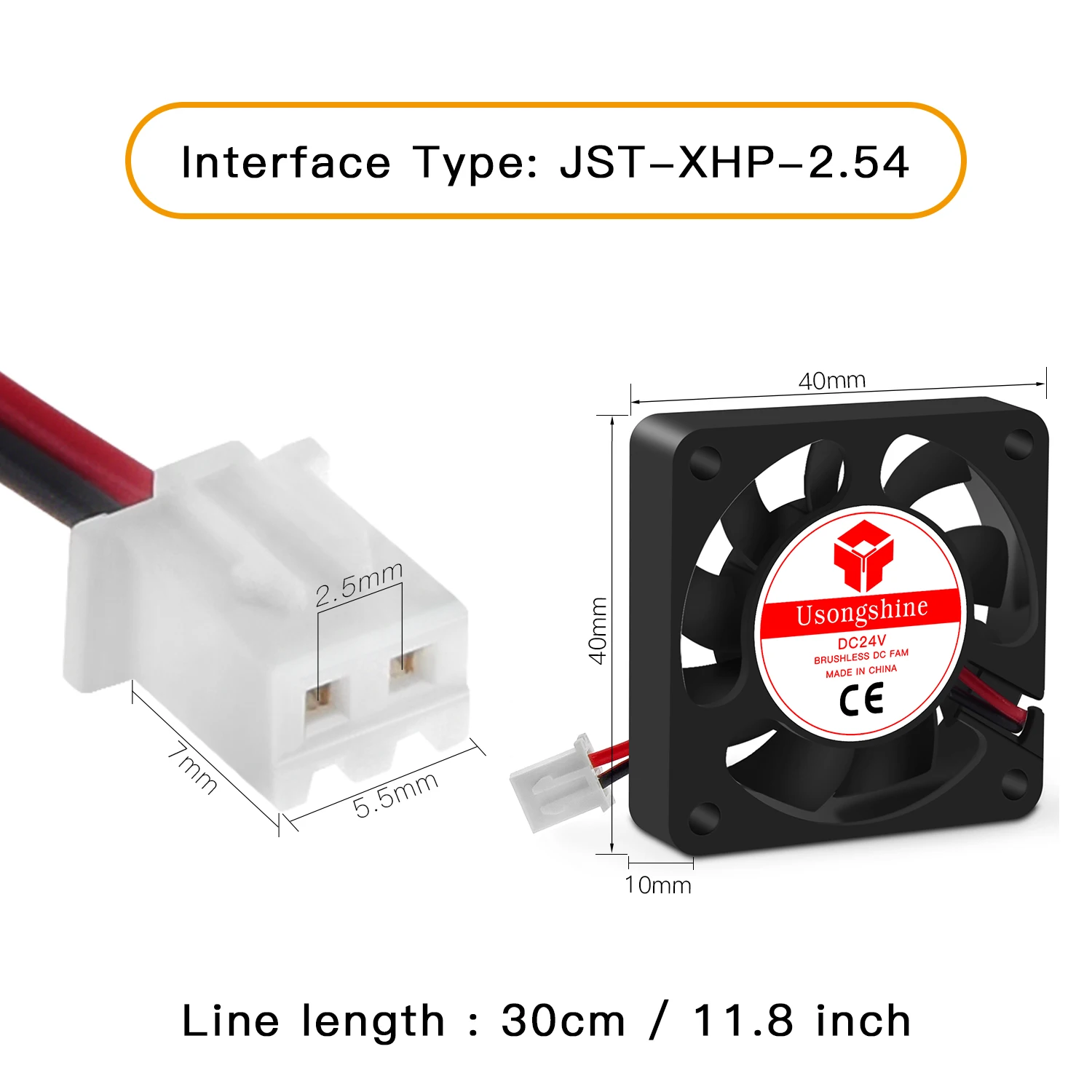 3D Printer Fan 4010 4020 Cooling Fans 5/12/24 Volt Brushless DC Fans for Heatsink Cooler Radiator 2 Pin Fans for Extruder Parts