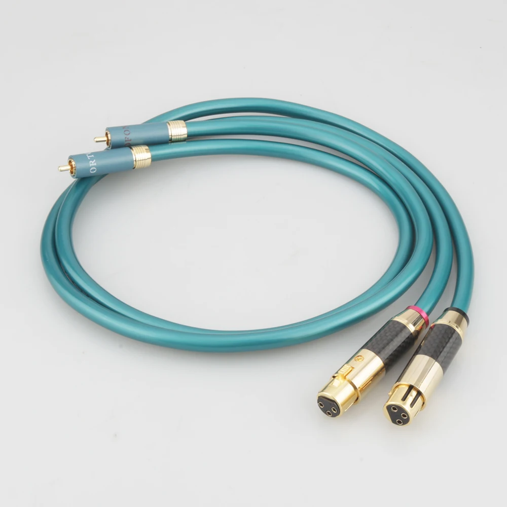 1 pair Ortofon Hifi XLR Male Female to RCA Male Cable High Purity OCC Hifi 2 Rca to 2 Xlr Cable