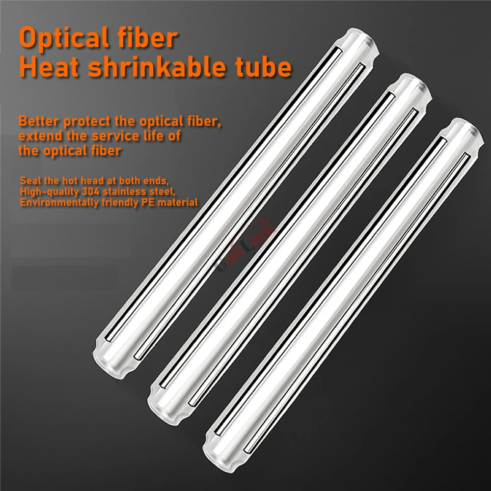 500pcs/lot Dual Pins for drop cable fiber heat shrinkable tube 60mm x5.5mm optical hot melt tube lot sale