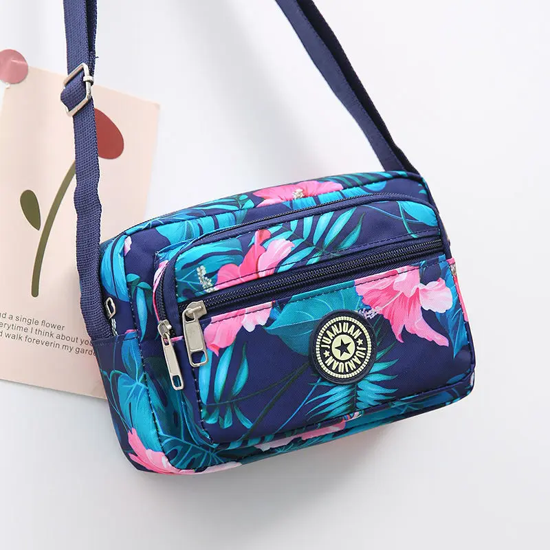 Women Nylon Shoulder Bag for Laidies Large Capacity Messenger Mum Bags Fashion Mini Woman\'s Crossbody Bag Zipper Closure Femme