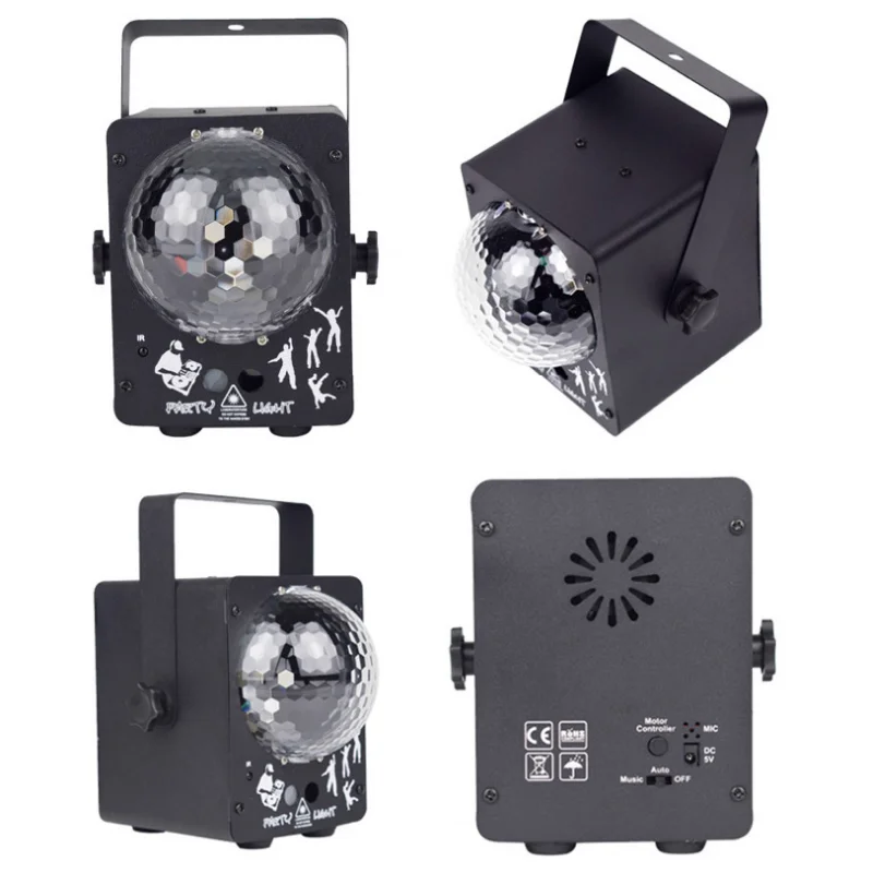 MBVKA Remote 60 Patterns DJ Disco LED Crystal Magic Ball Laser Stage Lighting Effect Party Holiday Dance Christmas Wedding Light