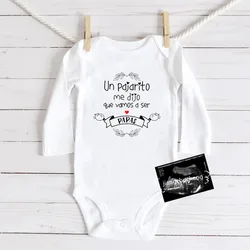 Baby Announcement Bodysuit Vas A Ser Papa Newborn Baby Long Sleeve Romper Funny Infant Body Baby Boy Girls Jumpsuit New Dad Gift