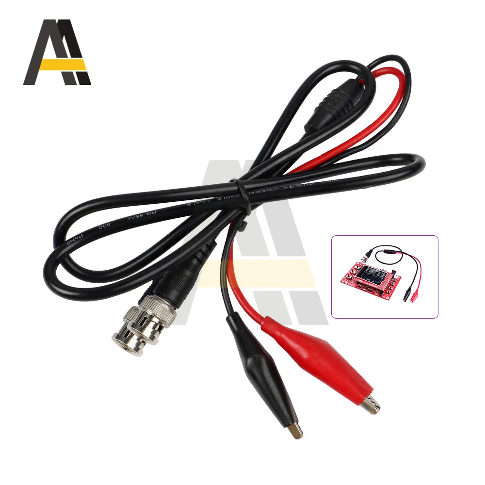 BNC Male Plug Q9 to Dual Hook Clip Test Probe P1007 P1011 Cable Leads 120CM With 2 Probes 500V Test Hook Oscilloscope Accessorie