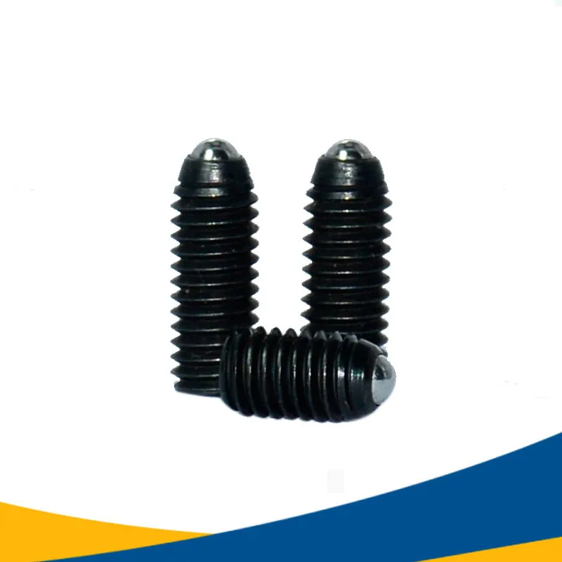 5pcs Carbon steel Ball Plunger spring Ball Point set screw Ball beads M3/M4/M5/M6/M8/M10/M12/M16 M/Coarse*Length 1 order