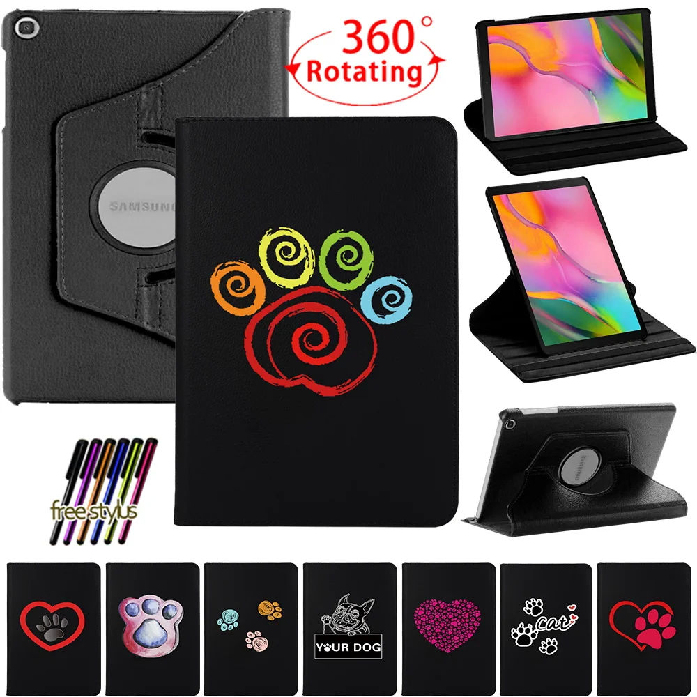 

For Samsung Galaxy Tab A 10.1 T510 T515 Tablet Case 360 Degree Rotating Stand Leather Protective Cover SM-T510 SM-T515