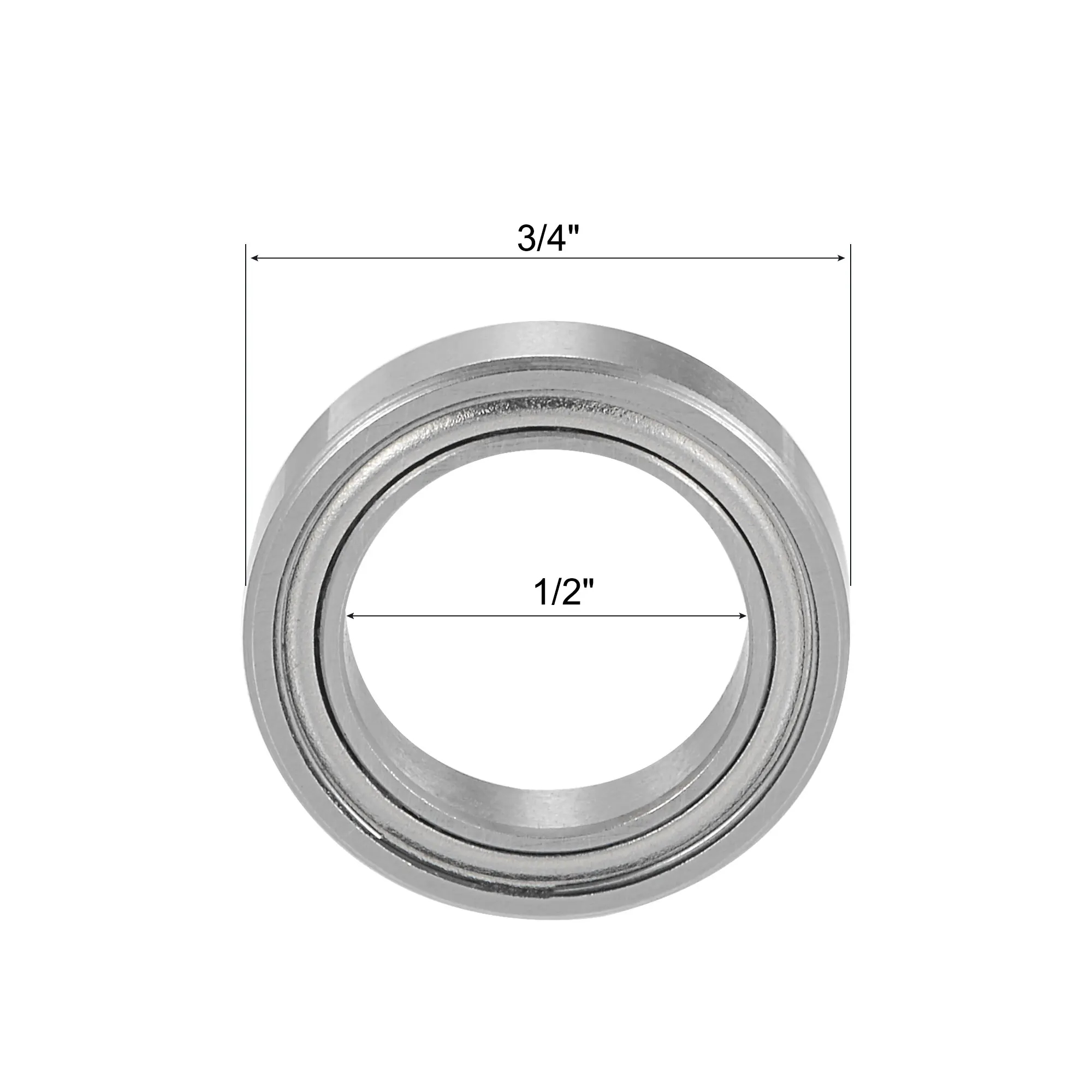 Uxcell 3Pcs R1212ZZ Bearings Accessory Kit Bearings Stop Ring Fit for 1/2