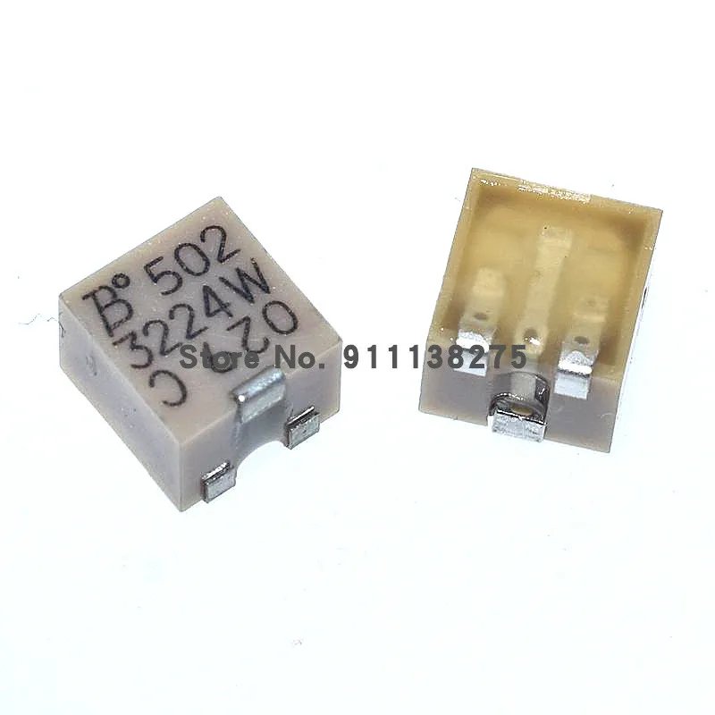 Potenciómetro de corte SMD 3224W-1 Original, resistencia ajustable 1K, 2K, 5K, 10K, 20K, 50K, 100K, 1M, 2M