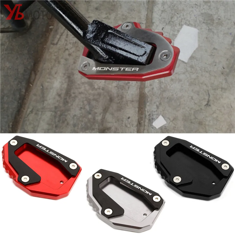 Accessori moto per DUCATI MONSTER 696 795 821 1200 1200S cavalletto cavalletto laterale supporto Pad di estensione piastra di supporto