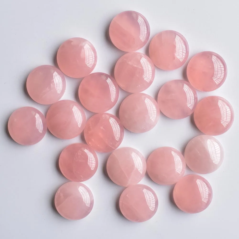 

Wholesale 30pcs/lot fashion good quality natural stone pink round cab cabochon 18mm beads for jewelry making free shipping