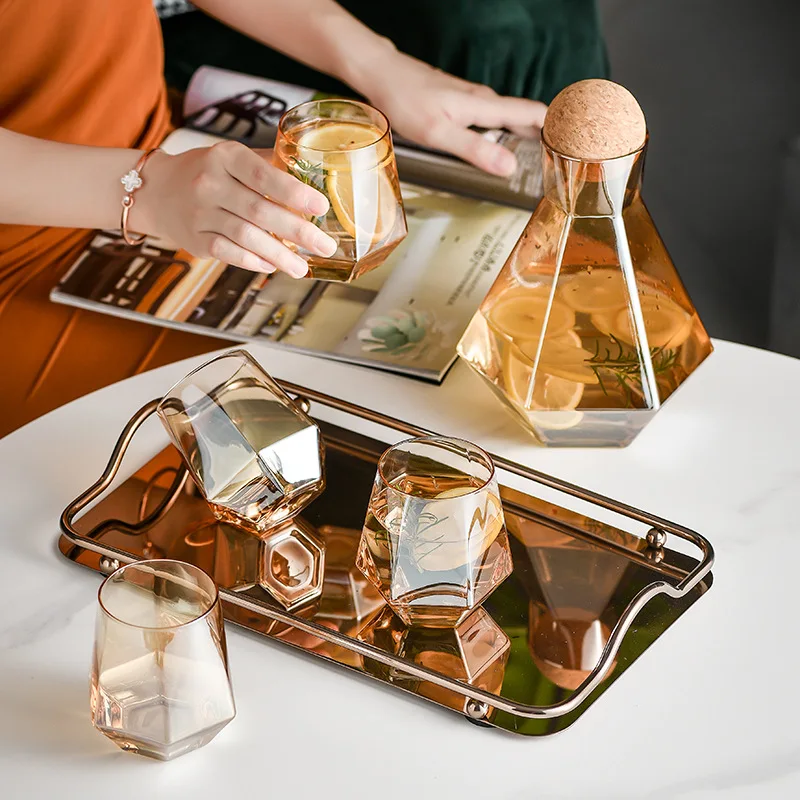 

1.2L Heat-Resistant Luxury Teapot Cup Set Borosilicate Diamond-shaped Coffee Hot Cold Water Tea Pot Fruit Juice Water Kettle