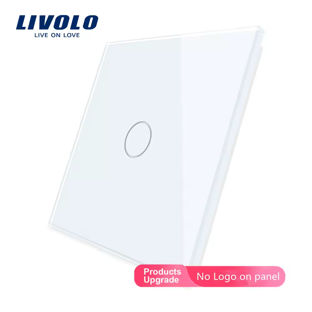 Livolo EU Standard,1 Gang Switch's Glass Panel Only,80mm*80mm,Single Glass Panel for Wall Touch Switch DIY,VL-C7-C1-11/12/13/15