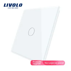 Livolo EU Standard,1 Gang Switch's Glass Panel Only,80mm*80mm,Single Glass Panel for Wall Touch Switch DIY,VL-C7-C1-11/12/13/15