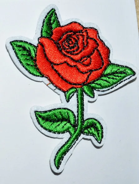 red roses flower floral retro boho appliques iron on patches(≈ 6.5 * 8 cm)