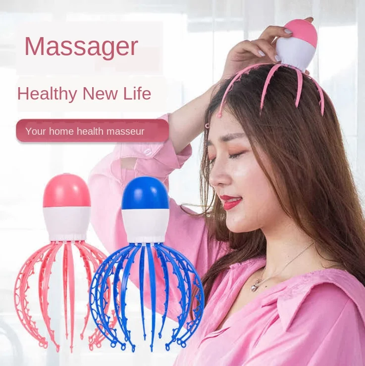 

Pressure Reducer Vibration Head Massager Electric Octopus Five-Claw Anti-off Waterproof Physiotherapy Multifunctional Massager