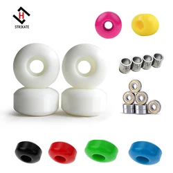 4Pcs Skateboard Longboard Wielen 52Mm 92A Road Skate Pro Action Motion Wielen Met 8 Stuks Abec 11 Zilver seal Lager 4 Stuks Spacers