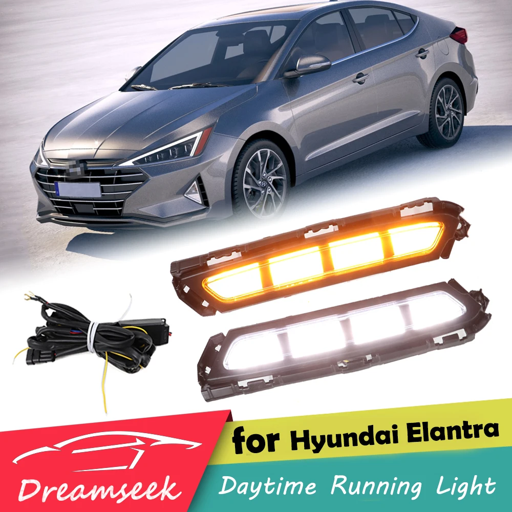 

LED DRL Day Light for Hyundai Elantra 2019 2020 Daytime Running Light with Turn Signal Lamp