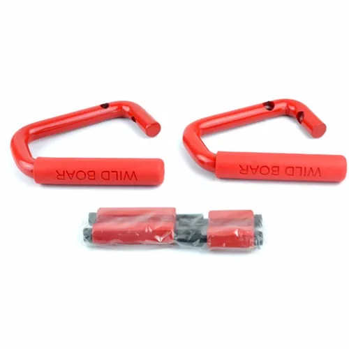 Imagen 2 del producto Manijas de agarre de barra de agarre delantera, manijas de agarre delanteras de coche con textura negra, barras de agarre aptas para Jeep Wrangler JK JKU 2007-2018