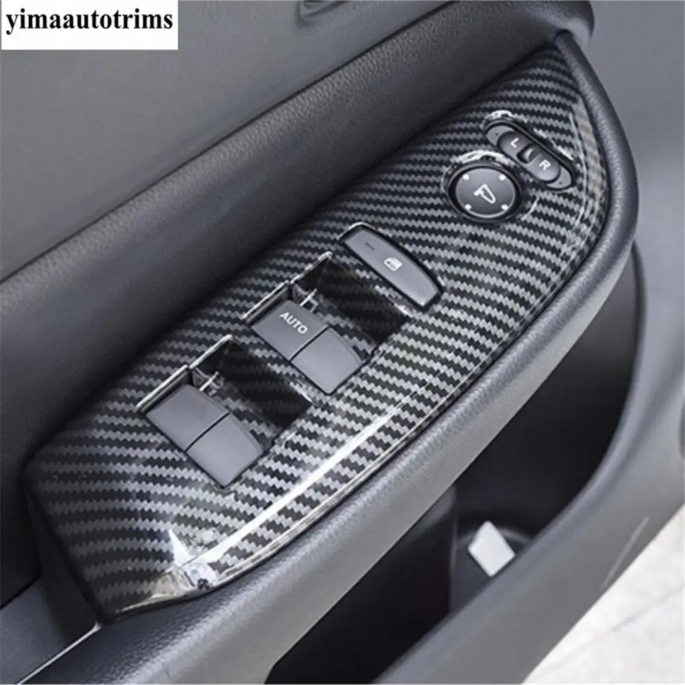 Dashboard Air AC Vent / Steering Wheel / Head Light Lamp Cover Trim For Honda Fit Jazz GR 2020 - 2022 Carbon Fiber Accessories