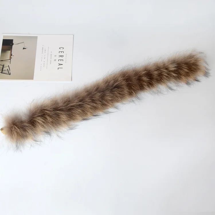 Real Raccoon Fur Stripe 68cm Clothing Accessories