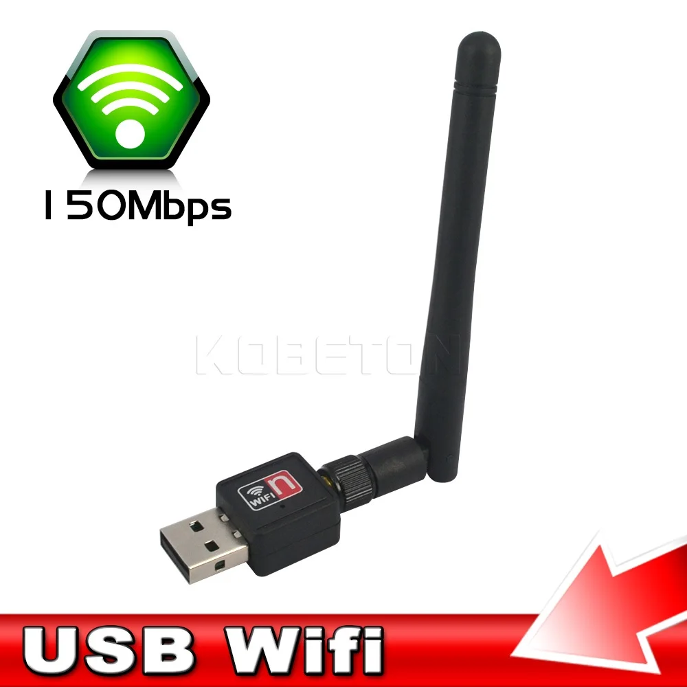 Kebidu MT7601 150Mbps USB Wifi Adapter Wireless Network Card With 2dBi Antenna for DVB-T2 console Freesat V7S V8 Super