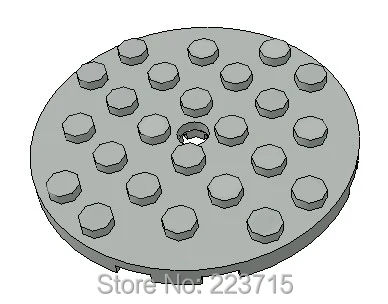 *Plate 6X6 Round With hole*JH436 10pcs DIY enlighten block brick part No. 11213 Compatible With Other Assembles Particles