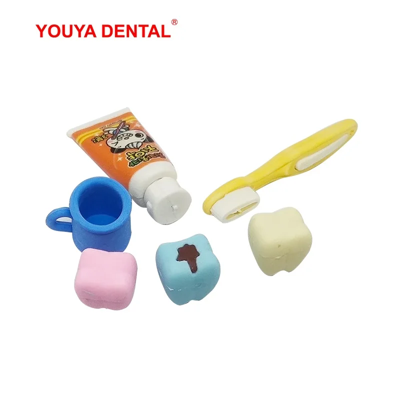 Kawaii Mini Lápis Erasers, Acessórios Dentista, Presentes de Dentista, Borracha, Novidade, Crianças, Estudante, Crianças, Desenhos Animados