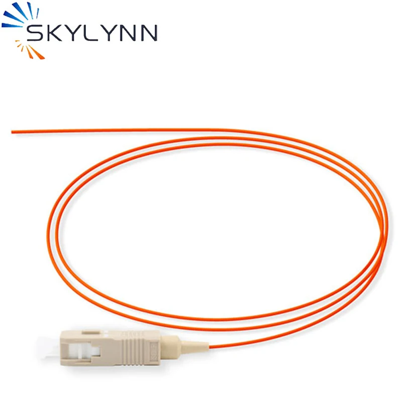 50Pcs/Bag SC/UPC Fiber Optic Pigtails, 1.5 Meter Multimode OM2 0.9mm Tight Buffer Orange LSZH Jacket Cable For Splicing