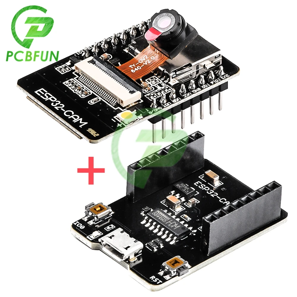 ESP32-CAM-MB WIFI ESP32 CAM Bluetooth Development Board with OV2640 Camera MICRO USB to Serial Port CH340G 4.75V-5.25V Nodemcu