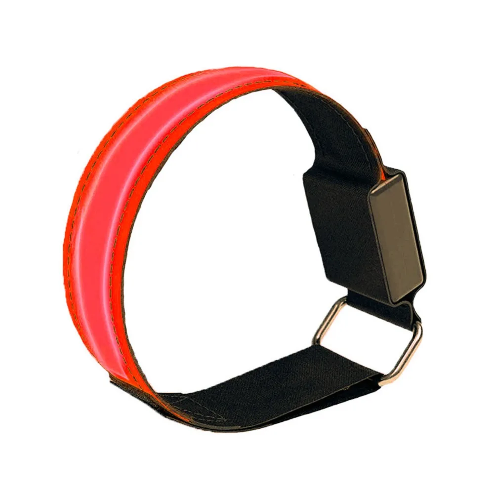 Brazalete LED ajustable, pulsera con tiras reflectantes y parpadeantes para tobillo, luz de seguridad para correr por la noche, caminar y andar en