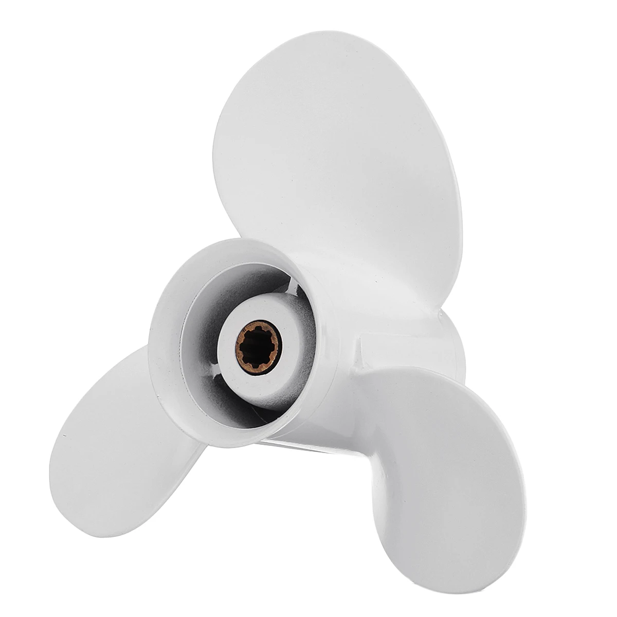 

For Yamaha 9.9-15HP 63V-45945-00-EL Aluminum Alloy 9 1/4 x 10 Boat Outboard Propeller 3 Blades R Rotation White 8 Spline Tooth