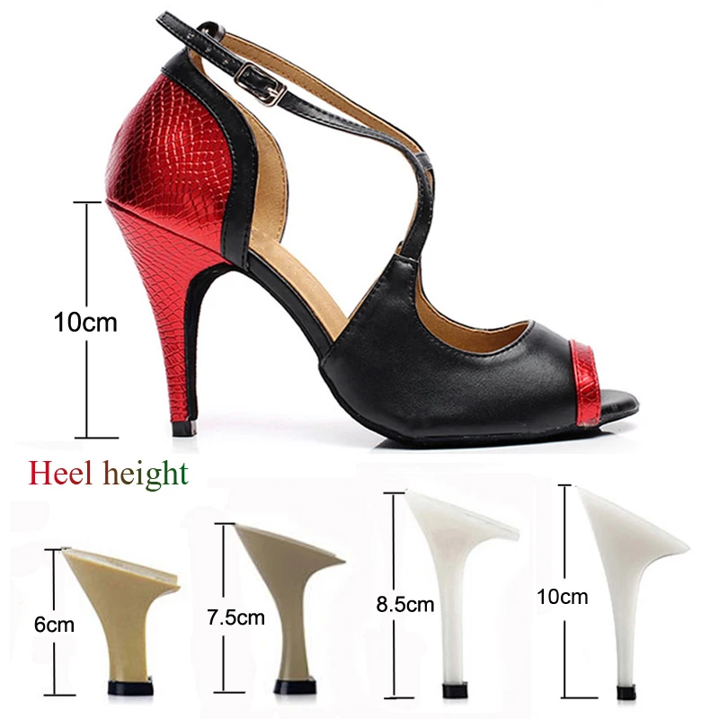 Latin Dance Shoes For Women Tango Salsa Dance Shoes for Girls High Heels 10cm Gold Red Summer Sandals for Women Dance Shoes