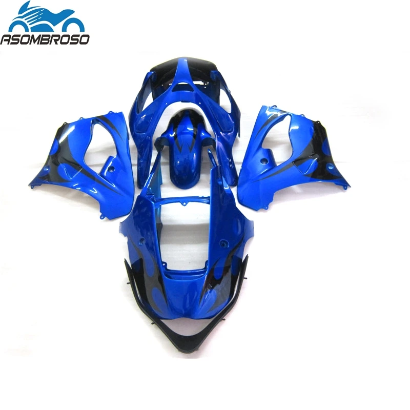 

Best Price Injection Motorcycle Bodyparts for Kawasaki Ninja ZX9R fairing kit 2002-2003 blue black fairing set zx9r 02 03 JD22