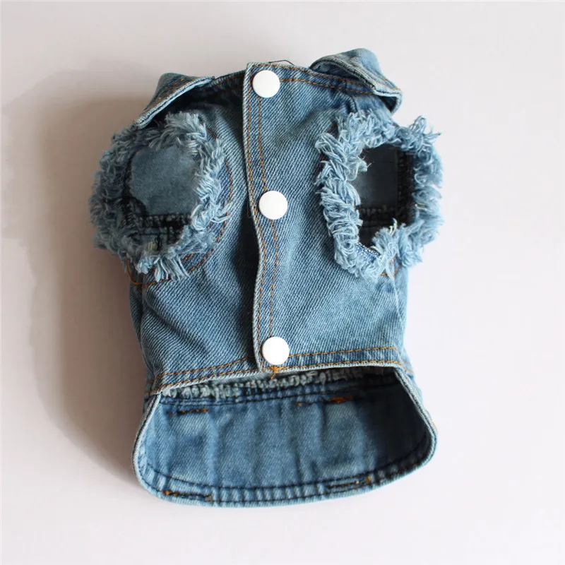 Spring Denim Dog Vest, Shih Tzu Clothes for Small Dogs, Yorkshire Terrier, Puppy Jeans Jacket, Chihuahua Apparel, Cat Clothes