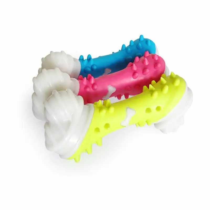 Dog Toys Bone Rubber Bite-proof Dog Chewing Toy Puppy Teething Chew Bite Resistant Toy Pets Accessories Supplies