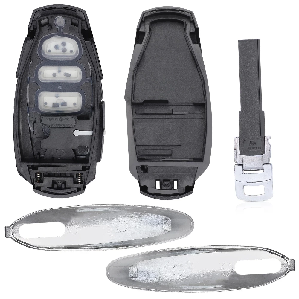 KEYECU Smart Remote Auto Schlüssel Shell Fall Abdeckung Mit 3 4 Tasten Fob für Volkswagen VW Touareg 2011 2012 2013 2014 2015 2016 2017