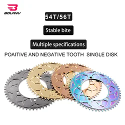 BOLANY 130 BCD Folding Bike Chainwheel 54T 56T Chain wheel  Bicycle Tooth Chainring Positive Negative Tooth for Cycling Parts