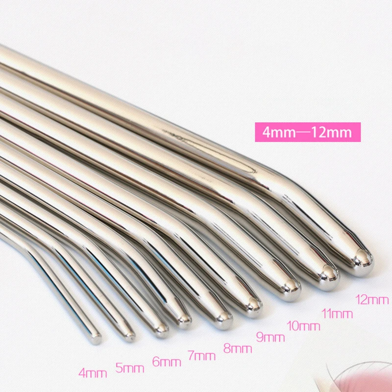 Stainless Steel Urethral Plug Urethral Sound Catheter Male Penis Plug Sounding Dilator Erotic Adult Sex Toys for Men 4-12mm