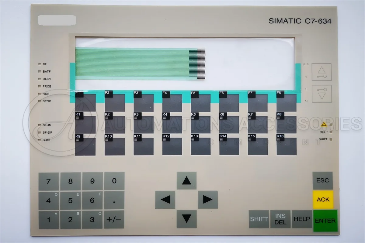 Nowy dla Panel sterowania C7-634 6ES7634-2BF02-0AE 3 przełącznik membranowy 6ES7634-1DF02-0AE3 przycisk klawiatury