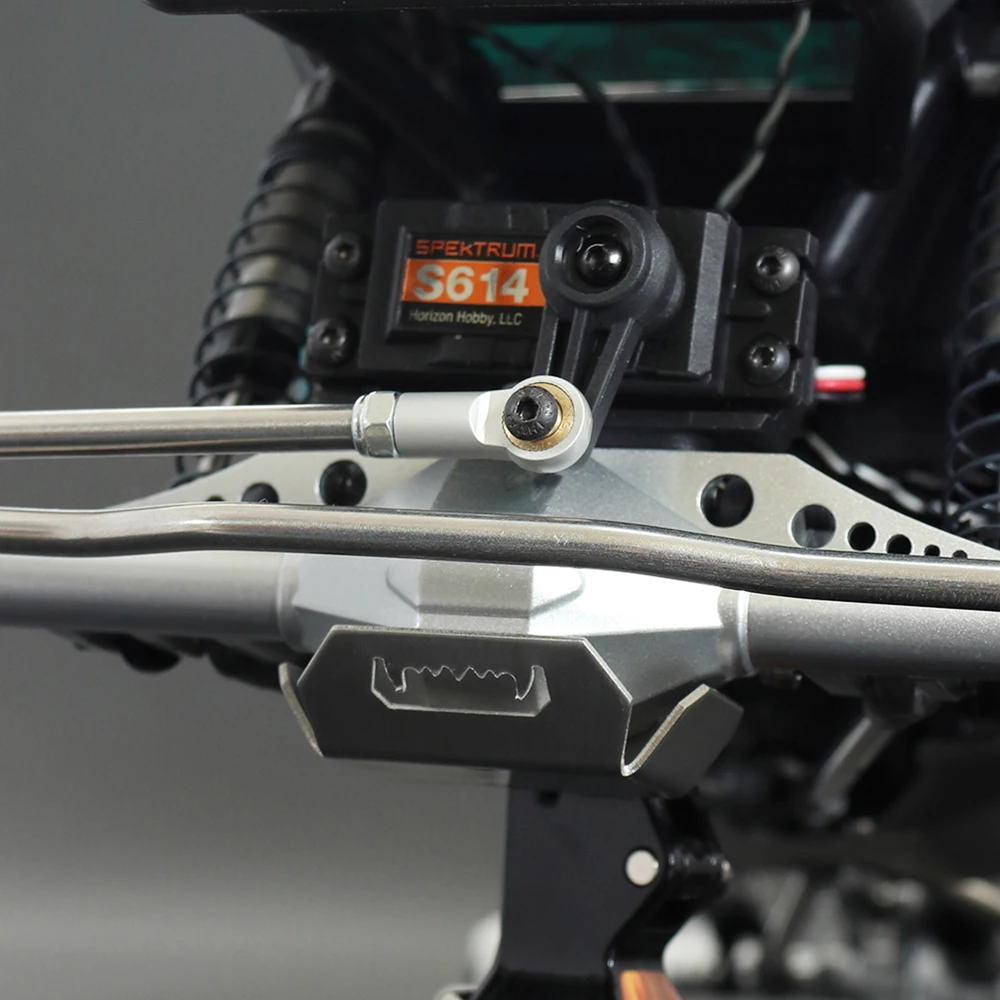 สแตนเลสPortal Axle Protector Chassis Armourแผ่นลื่นไถลสำหรับ1/10 RC Crawler Axial Capra 1.9 UTB AXI03004อะไหล่อัพเกรด