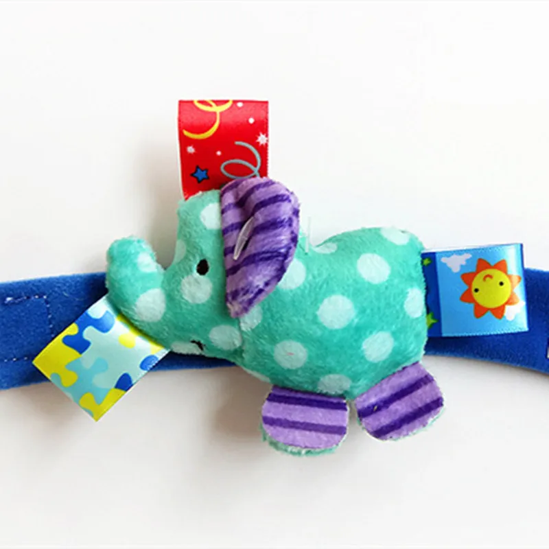 Infant Baby Rattles Toys Soft Cute Lovely Flannelette Washable Baby Wrist Band New Cartoon Animal Hand Wrist Plush Strap for Kid