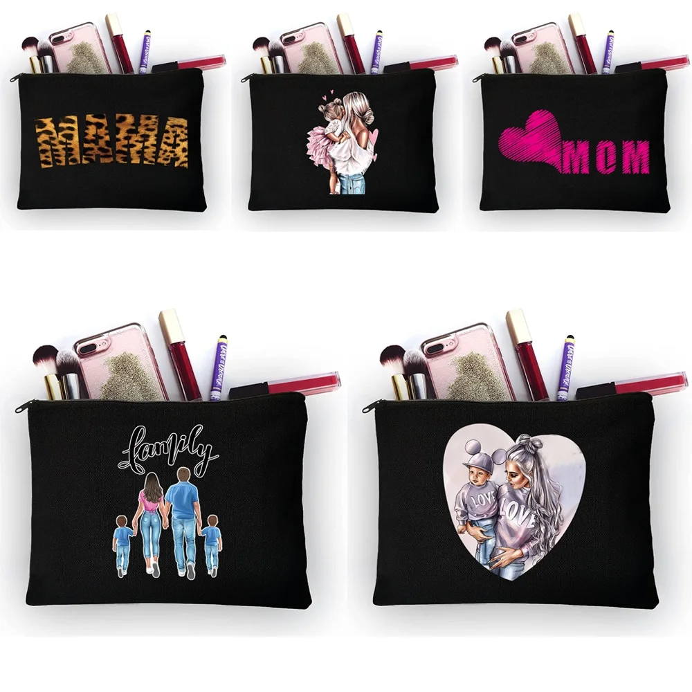 

Mom Image Pattern Casual Cosmetic Storage Bag Women‘s Washing Pouch Beauty Bag Wedding Party Bride Gifts Makeup Bag Storage Bag