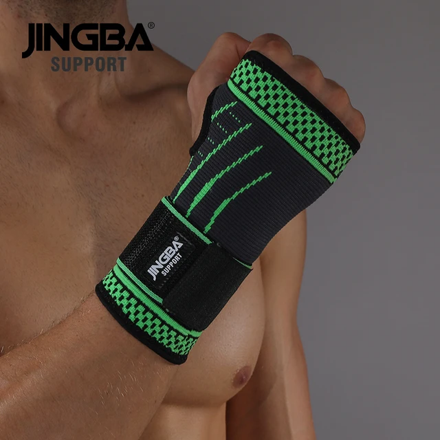JINGBA SUPPORT 1 PCS Podnoszenie ciężarów Paski na nadgarstki Wsparcie Ochronne Owijki na dłonie Bokserskie Ochraniacz stawu nadgarstka Wysyłka dropshipping