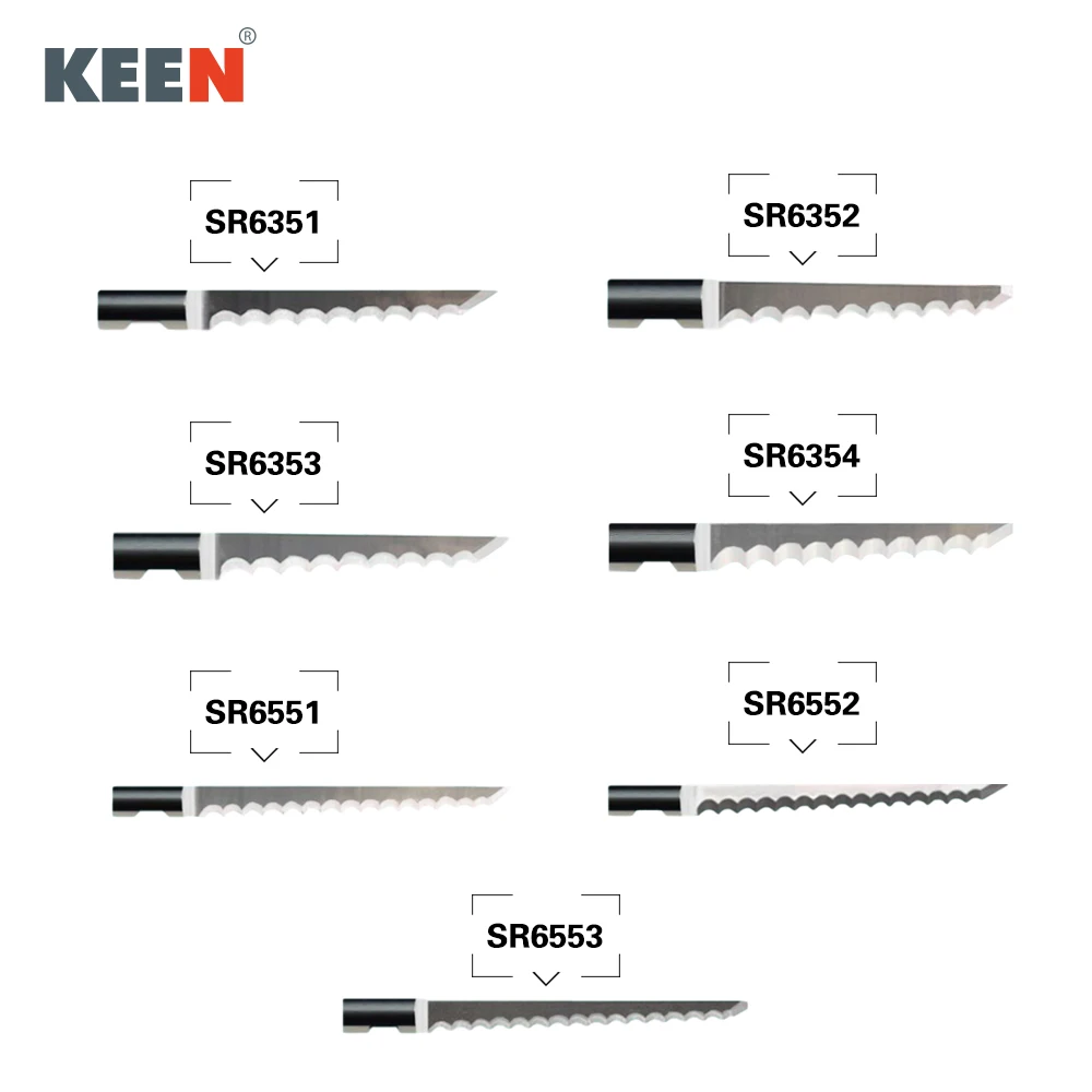 Esko Keentools Cortador Plotter Milímetros Lâminas Serrilhadas Sr6351 Sr6352 Sr6353 Sr6354 Sr6551 Sr6552 Sr6553